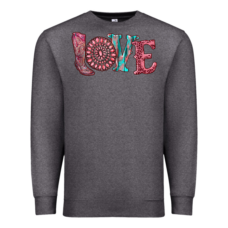 Valentine's Day Love With Boots And Gemstone Premium Sweatshirt by RanaPortraitStore | Teevron