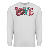 Dove Grey valentine's day love with boots and gemstone Premium Sweatshirt - RanaPortraitStore