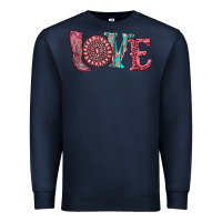 Navy valentine's day love with boots and gemstone Premium Sweatshirt - RanaPortraitStore