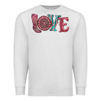 Oatmeal Heather valentine's day love with boots and gemstone Premium Sweatshirt - RanaPortraitStore