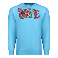 Ocean Blue valentine's day love with boots and gemstone Premium Sweatshirt - RanaPortraitStore