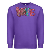 Purple valentine's day love with boots and gemstone Premium Sweatshirt - RanaPortraitStore