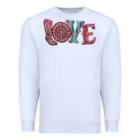 White valentine's day love with boots and gemstone Premium Sweatshirt - RanaPortraitStore