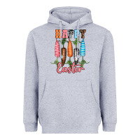 Heather Grey Happy Easter Heavyweight Hoodie - RanaPortraitStore