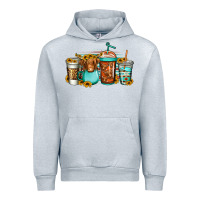 Heather Grey longhaired cow coffee cups Urban Hoodie - Jasminsmagicworld