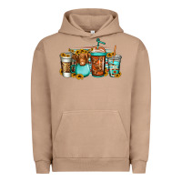 Pigment Burro longhaired cow coffee cups Urban Hoodie - Jasminsmagicworld