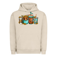 Pigment French Oak longhaired cow coffee cups Urban Hoodie - Jasminsmagicworld