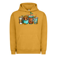 Pigment Peanut Butter longhaired cow coffee cups Urban Hoodie - Jasminsmagicworld