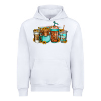 White longhaired cow coffee cups Urban Hoodie - Jasminsmagicworld