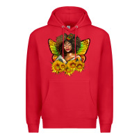 Red butterfly afro woman juneteenth Premium Hoodie - AdoDesignShop