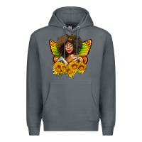 Rock butterfly afro woman juneteenth Premium Hoodie - AdoDesignShop
