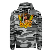 Slate Camo butterfly afro woman juneteenth Premium Hoodie - AdoDesignShop