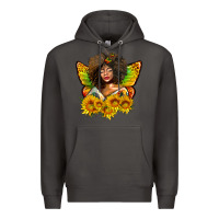 Smoke butterfly afro woman juneteenth Premium Hoodie - AdoDesignShop