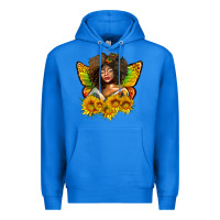 True Royal butterfly afro woman juneteenth Premium Hoodie - AdoDesignShop