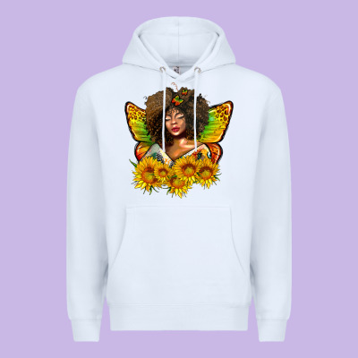 Butterfly Afro Woman Juneteenth Premium Hoodie Designed By Adodesignshop