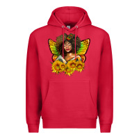 Cardinal butterfly afro woman juneteenth Premium Hoodie - AdoDesignShop