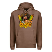 Chestnut butterfly afro woman juneteenth Premium Hoodie - AdoDesignShop