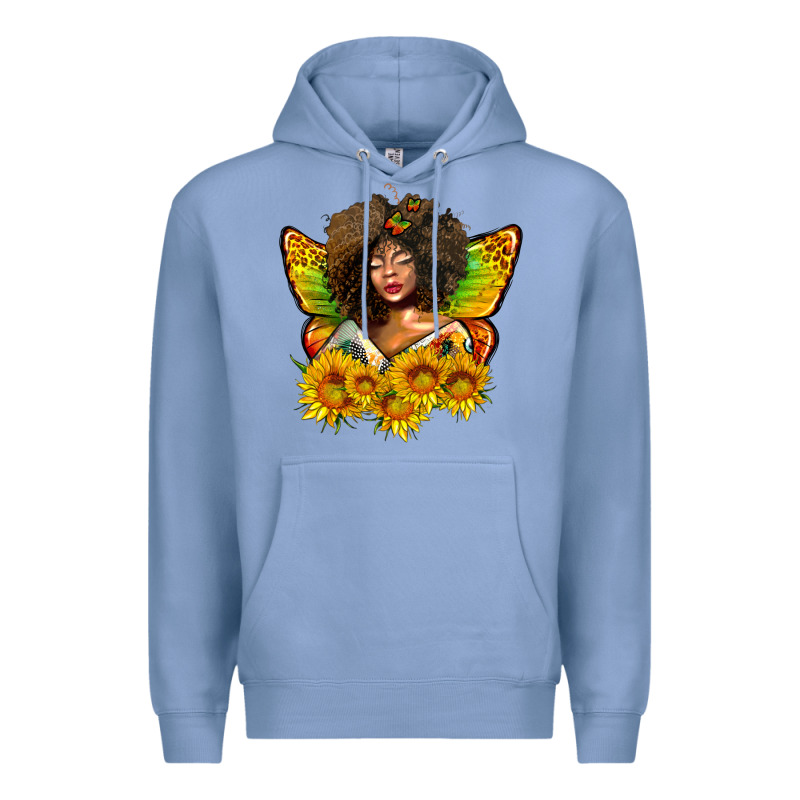 Butterfly Afro Woman Juneteenth Premium Hoodie by AdoDesignShop | Teevron