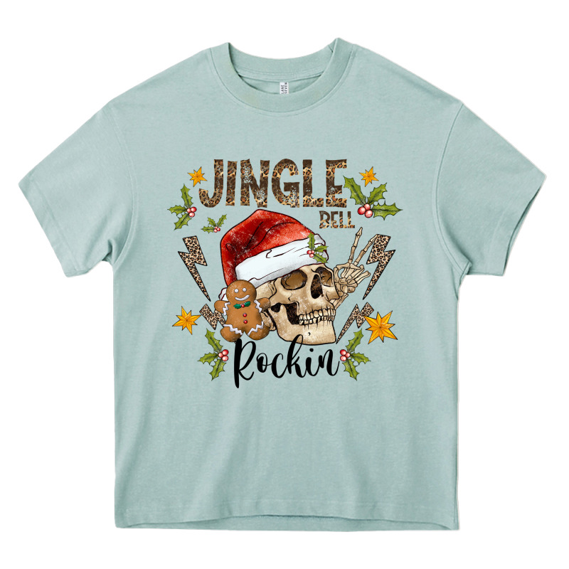 Jingle Bell Rock Black Heavy Core Tee by CowhideDigitalArt | Teevron