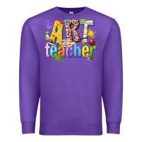 Purple art teacher Premium Sweatshirt - texasbilliewilder