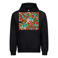 Black tropical flowers Urban Hoodie - Artiststas
