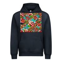 Navy tropical flowers Urban Hoodie - Artiststas