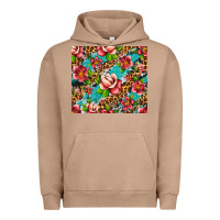 Pigment Burro tropical flowers Urban Hoodie - Artiststas