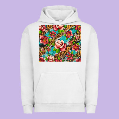 Tropical Flowers Urban Hoodie Designed By Artiststas