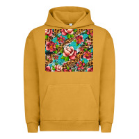 Pigment Peanut Butter tropical flowers Urban Hoodie - Artiststas