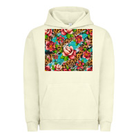 Pigment Pistachio tropical flowers Urban Hoodie - Artiststas