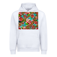 White tropical flowers Urban Hoodie - Artiststas