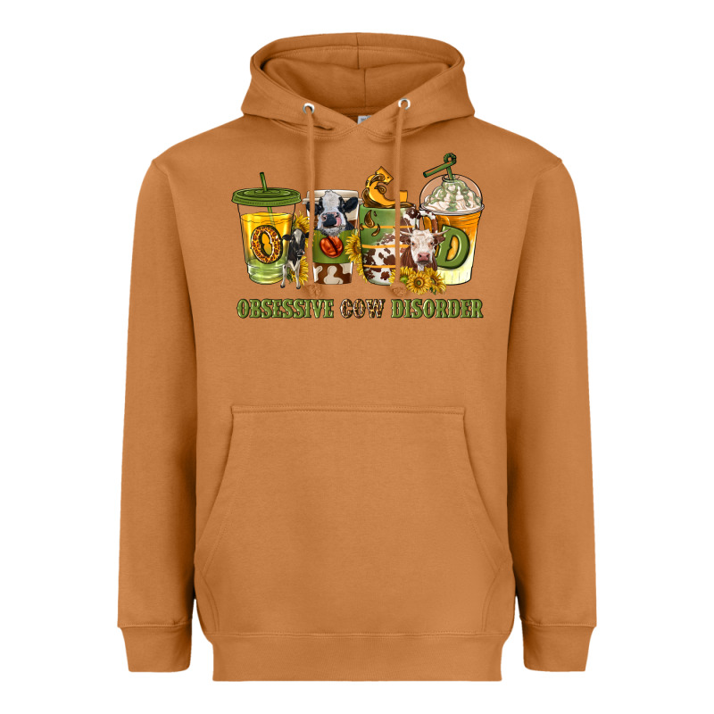 Obsessive Cow Disorder Coffee Cups Heavyweight Hoodie by texasbilliewilder | Teevron