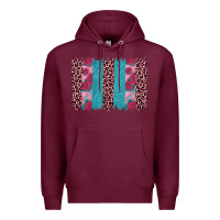 Burgundy valentines day leopard rose glitter brush stoke Premium Hoodie - JahusDesignShop