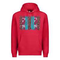 Cardinal valentines day leopard rose glitter brush stoke Premium Hoodie - JahusDesignShop