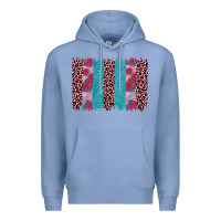 Colony Blue valentines day leopard rose glitter brush stoke Premium Hoodie - JahusDesignShop