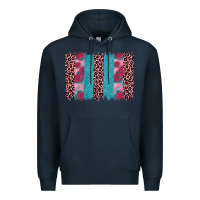 Navy valentines day leopard rose glitter brush stoke Premium Hoodie - JahusDesignShop