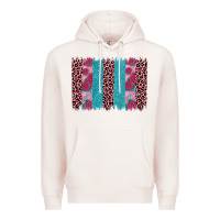 Pale Pink valentines day leopard rose glitter brush stoke Premium Hoodie - JahusDesignShop