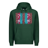 Sports Green valentines day leopard rose glitter brush stoke Premium Hoodie - JahusDesignShop