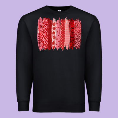 Valentine's Day Brushstroke Premium Sweatshirt Designed By Ranaportraitstore