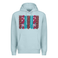 Blue Mist valentines day leopard rose glitter brush stoke Premium Hoodie - JahusDesignShop