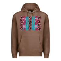 Chestnut valentines day leopard rose glitter brush stoke Premium Hoodie - JahusDesignShop
