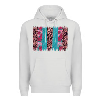 Dove Grey valentines day leopard rose glitter brush stoke Premium Hoodie - JahusDesignShop