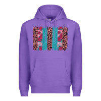 Purple valentines day leopard rose glitter brush stoke Premium Hoodie - JahusDesignShop
