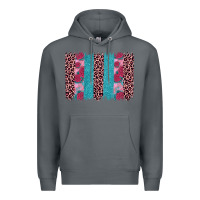 Rock valentines day leopard rose glitter brush stoke Premium Hoodie - JahusDesignShop