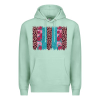 Seafoam valentines day leopard rose glitter brush stoke Premium Hoodie - JahusDesignShop