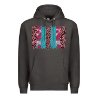 Smoke valentines day leopard rose glitter brush stoke Premium Hoodie - JahusDesignShop