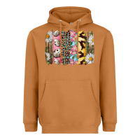 Meerkat Easter Brushstroke With Quail Eggs Daisy And Bunny Heavyweight Hoodie - RanaPortraitStore