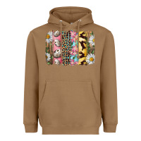 Toasted Coconut Easter Brushstroke With Quail Eggs Daisy And Bunny Heavyweight Hoodie - RanaPortraitStore