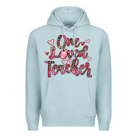 Blue Mist one loved teacher Premium Hoodie - JahusDesignShop