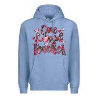 Colony Blue one loved teacher Premium Hoodie - JahusDesignShop